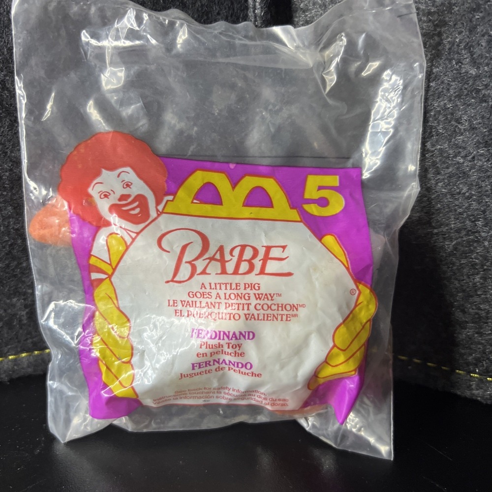 McDonalds Ty Teenie‎ Beanie Baby Toy 1995 Ferdinand the Goose #5 New Sealed